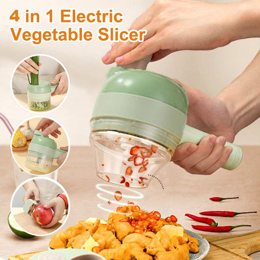 Kitchen Goods Electric Vegetable Cutter Set - 4 in 1  